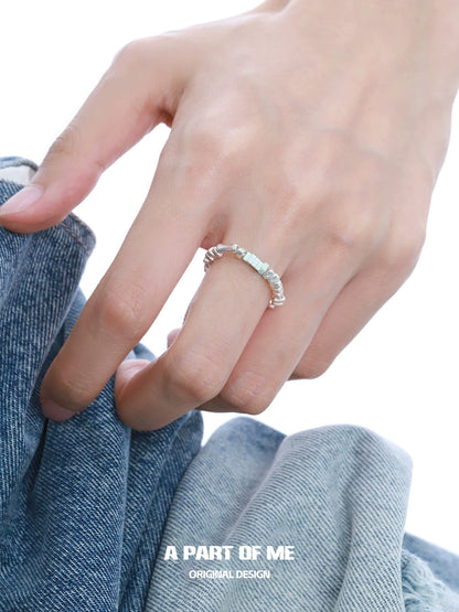 Dopamine ring by A PART OF ME featuring a delicate design and shimmering gemstones