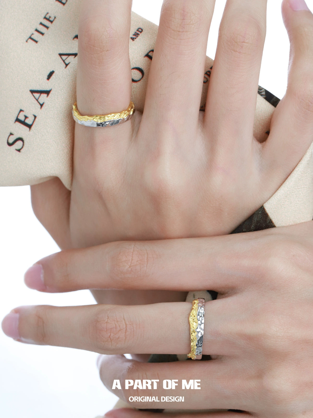 Elegant gold couple rings featuring intertwined designs for a classic and timeless look