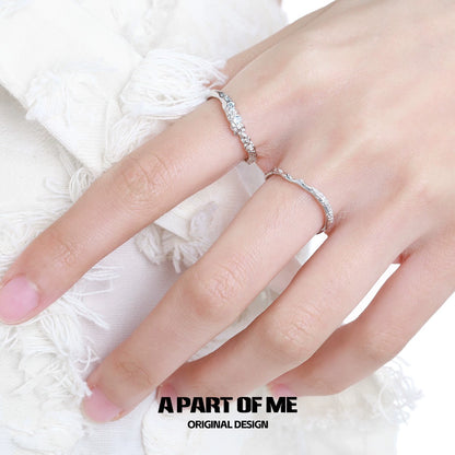 Elegant A PART OF ME mystic blue gemstone ring with silver band and sparkling accents worn on hand