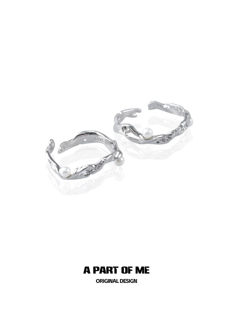 A Part of Me pearl statement ring with a unique twisted design and elegant shine