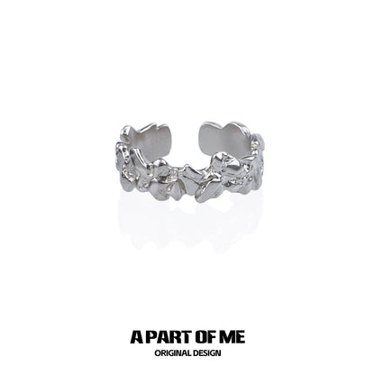 Stylish A PART OF ME rock band ring for men featuring an intricate design and polished finish