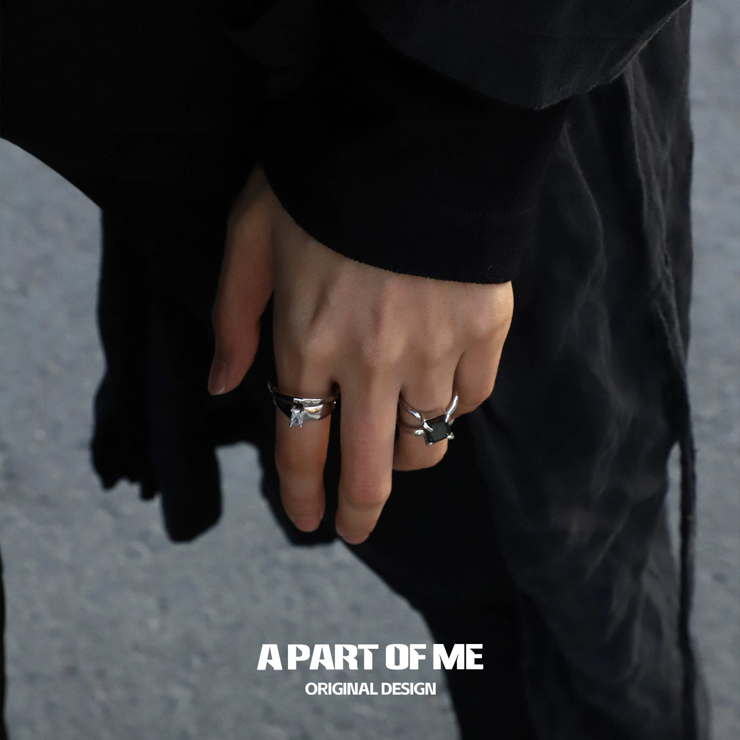 Silver savage claw hip-hop ring worn on fingers for a stylish streetwear look