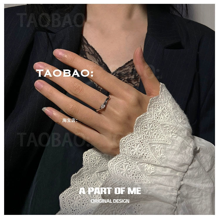 A PART OF ME starry dream romantic ring displayed on a model's hand for elegant styling