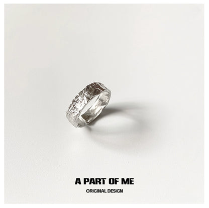 Tinfoil crinkle punk ring from A PART OF ME with a unique textured design