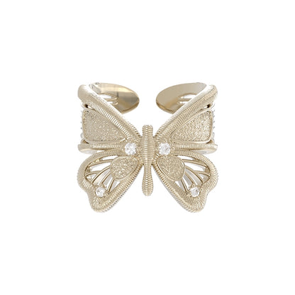 Elegant SUN HUNTER angel butterfly ring with detailed design and sparkling accents