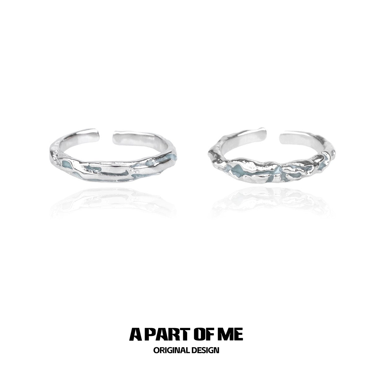 A PART OF ME blue slim statement ring in a unique design, perfect for adding style to any outfit