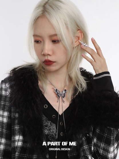 A PART OF ME colored butterfly necklace featuring intricate design and elegant details