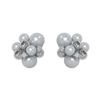 Elegant black agate earrings featuring silver accents with a modern design