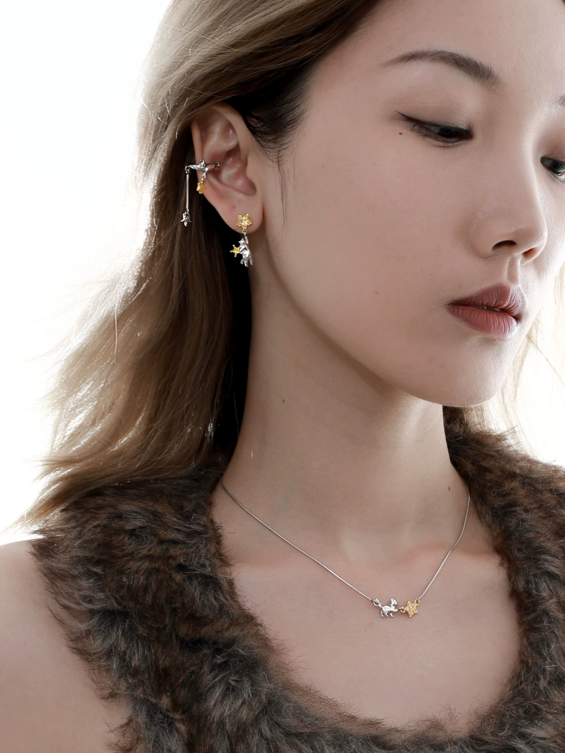 Stylish silver and gold cat ear cuffs for an elegant and trendy look