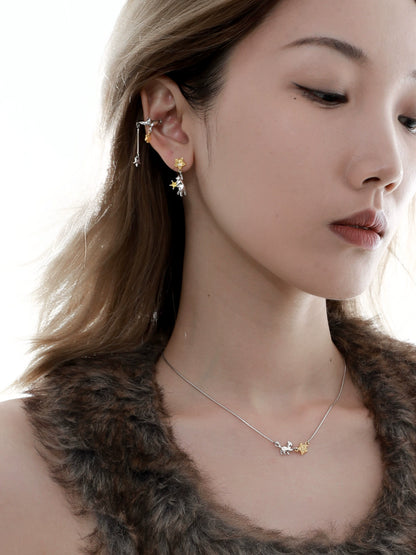 Stylish silver and gold cat ear cuffs for an elegant and trendy look