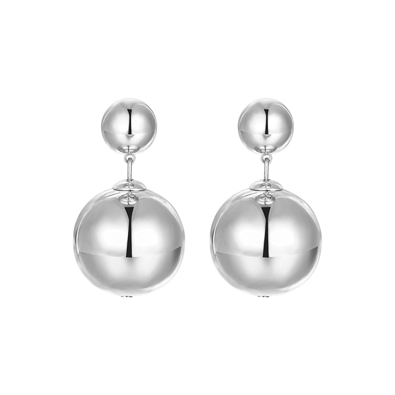 SUN HUNTER Celestial Planet Gravity Earrings in Silver for a Modern and Elegant Look