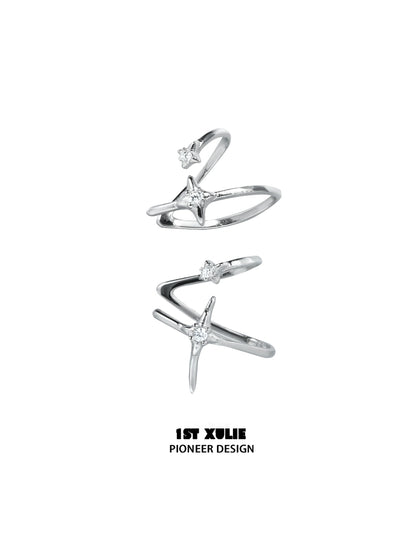 Elegant 1STXULIE celestial zircon ear cuffs designed for a modern and stylish look