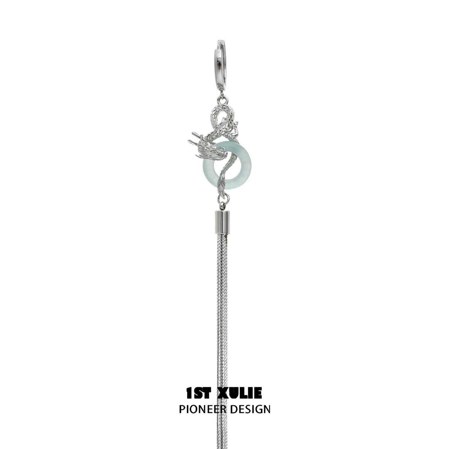Elegant Chinese dragon tassel earrings featuring intricate design and a modern twist