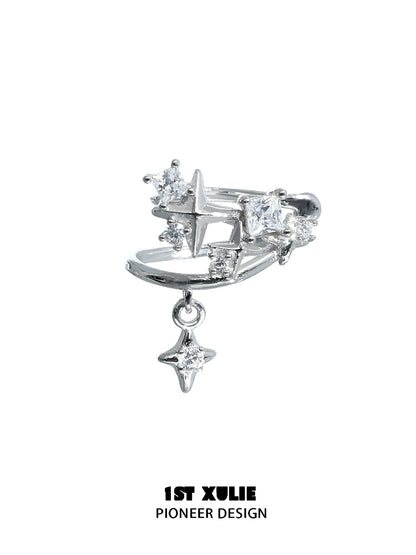 Shiny 1ST XULIE cosmic star ear cuff with sparkling star accents for a stylish look