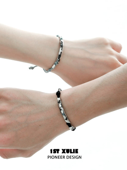 Couple braided bracelet set featuring stylish and unique designs for couples to wear together