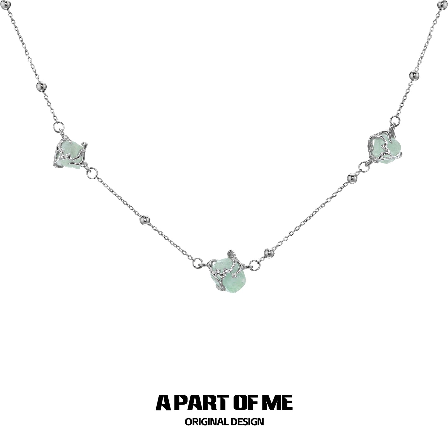 A PART OF ME flying bird fluorite necklace with elegant design and luminous fluorite gemstones