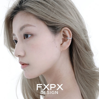 FXPX Blue Snake Ear Cuff elegantly displayed on a model's ear with a sleek design