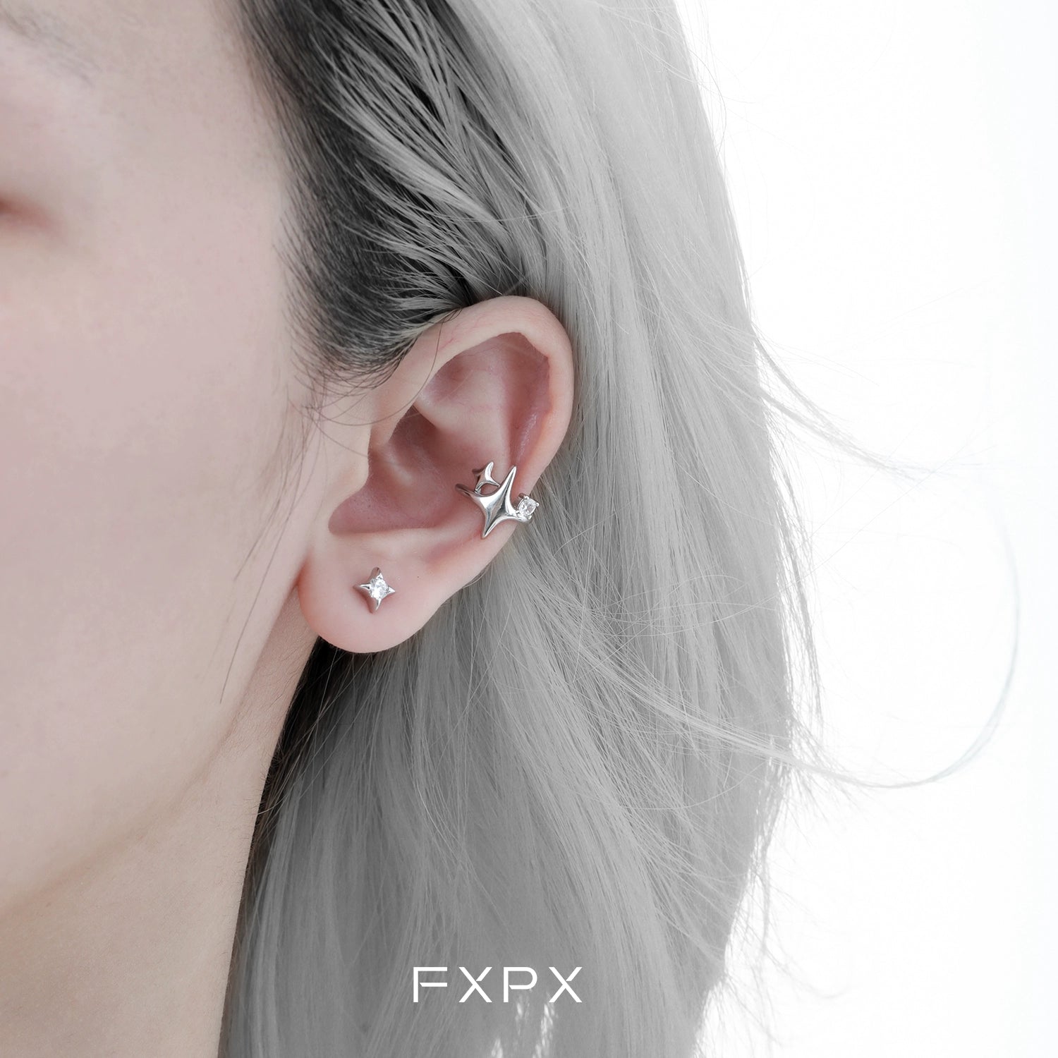 FXPX celestial star ear cuffs featuring a sleek design for a stylish look