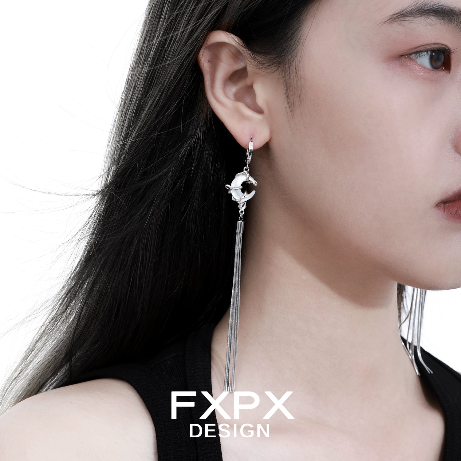 Elegant frosted tassel earrings with sleek design for a stylish look