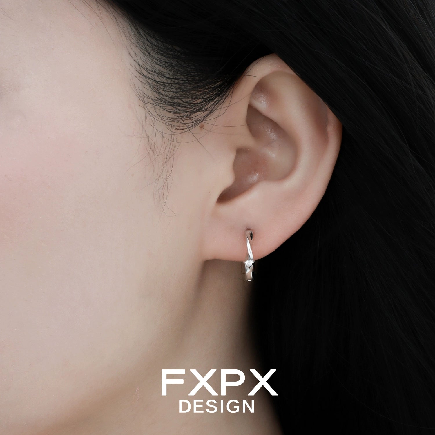 Stylish FXPX Gothic Cross Earrings in Silver, perfect for adding edgy flair to any outfit