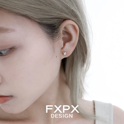 Elegant FXPX mystic gold star earrings designed for a chic and stylish look