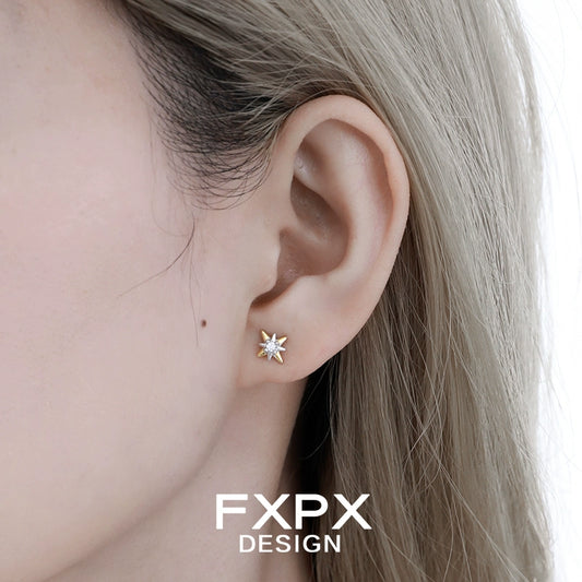 Elegant FXPX mystic gold star earrings that add a touch of sparkle to any outfit