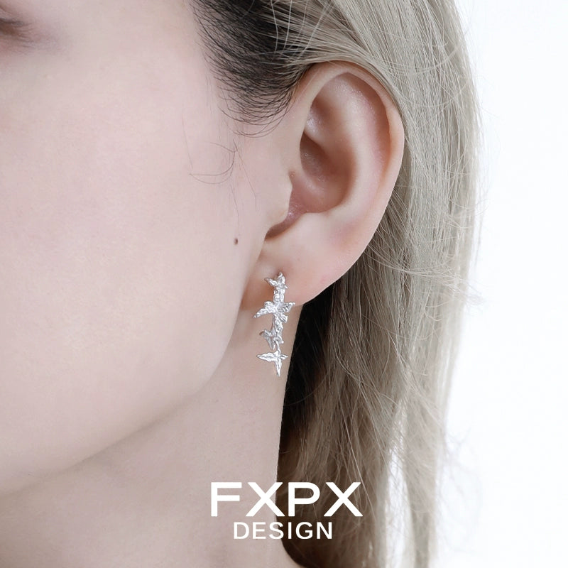 Stylish FXPX punk butterfly earrings with a unique design for trendy fashion lovers
