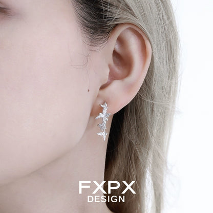 Stylish FXPX punk butterfly earrings with a unique design for trendy fashion lovers