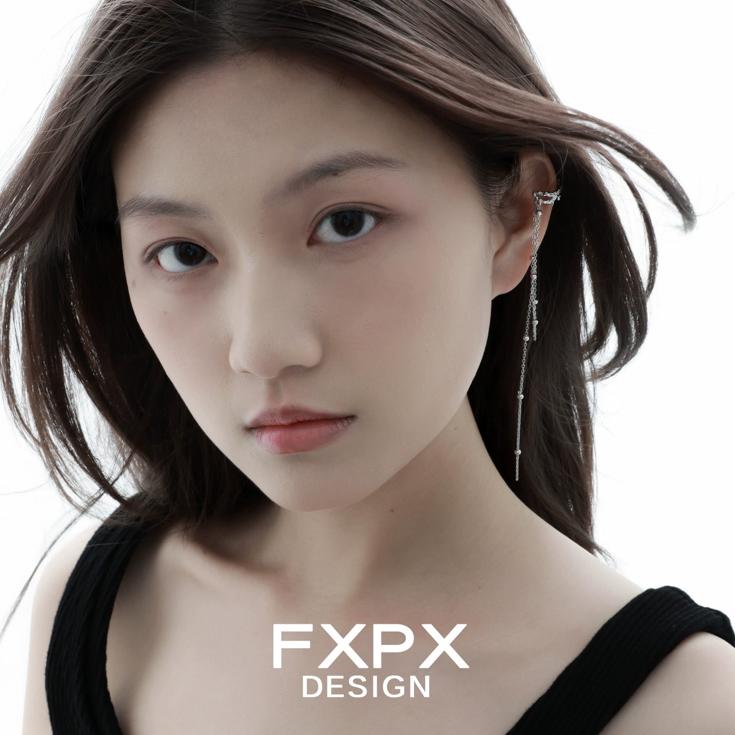 FXPX tassel ear cuff for women featuring elegant dangling design for modern style