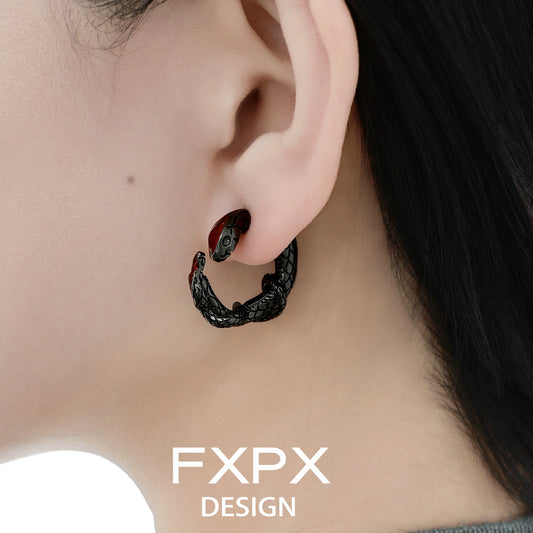 FXPX Viper Wrap Earrings featuring a sleek snake design for a bold fashion statement