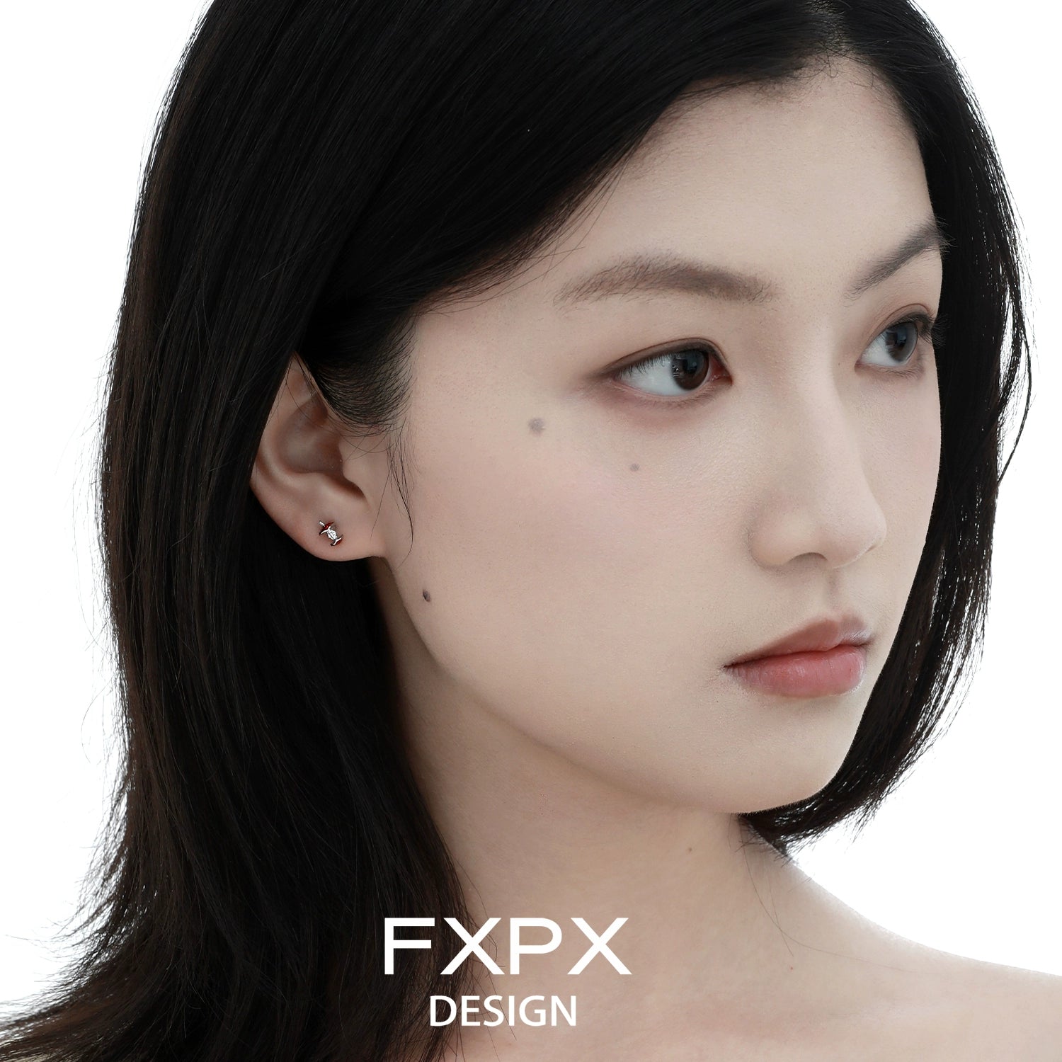 Y2K Apple Earrings by FXPX featuring a sleek design, perfect for trendy fashion enthusiasts