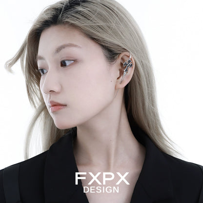 Y2K gothic cross ear needle by FXPX, featuring a stylish design for a modern aesthetic