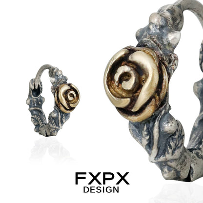 FXPX Y2K rose vintage earrings with intricate detailing and a unique design