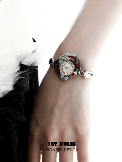 Gothic feather bracelet from 1STXULIE featuring a stylish design with intricate details