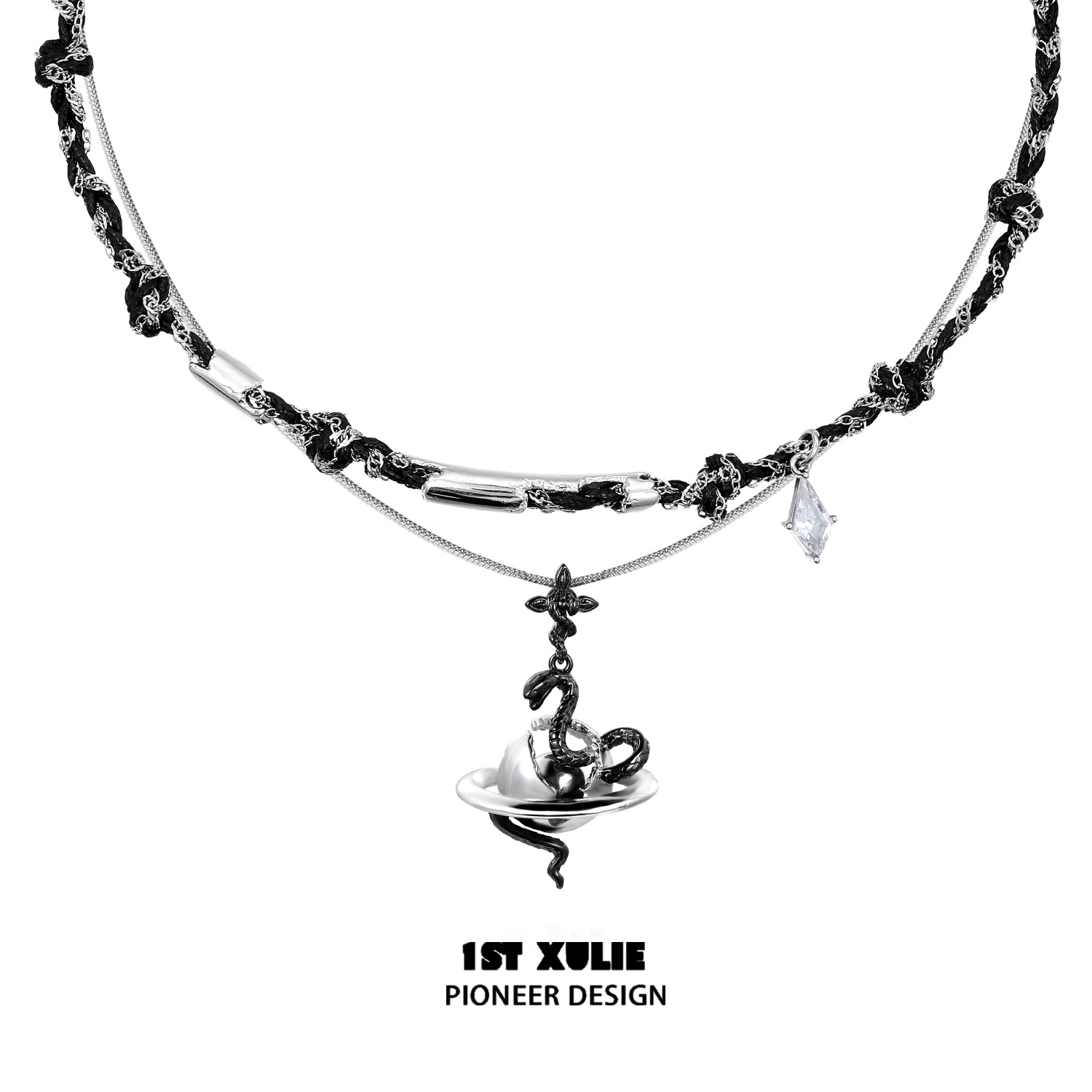 Gothic snake necklace with intricate design and unique charm for a stylish accessory