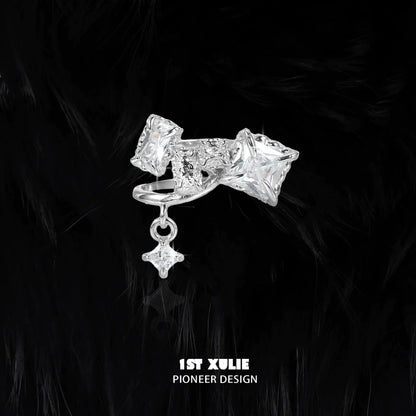1ST XULIE Halo Ear Cuffs with Sparkling Crystals for Stylish Ear Jewelry