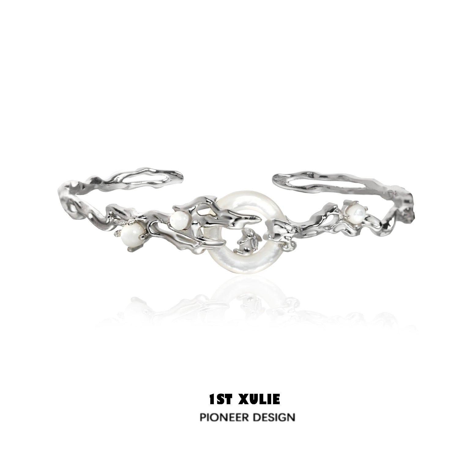 Jade rabbit white agate silver bracelet featuring a unique design with elegant detailing