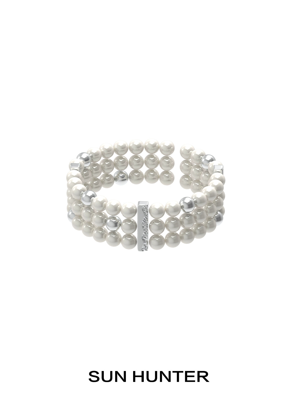 SUN HUNTER layered pearl bracelet with multiple strands of elegant pearls for a stylish look
