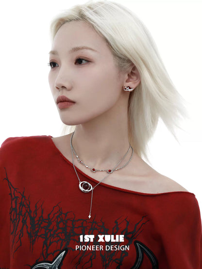 Mars inspired necklace from 1ST XULIE featuring unique design and elegant details, enhancing any outfit.