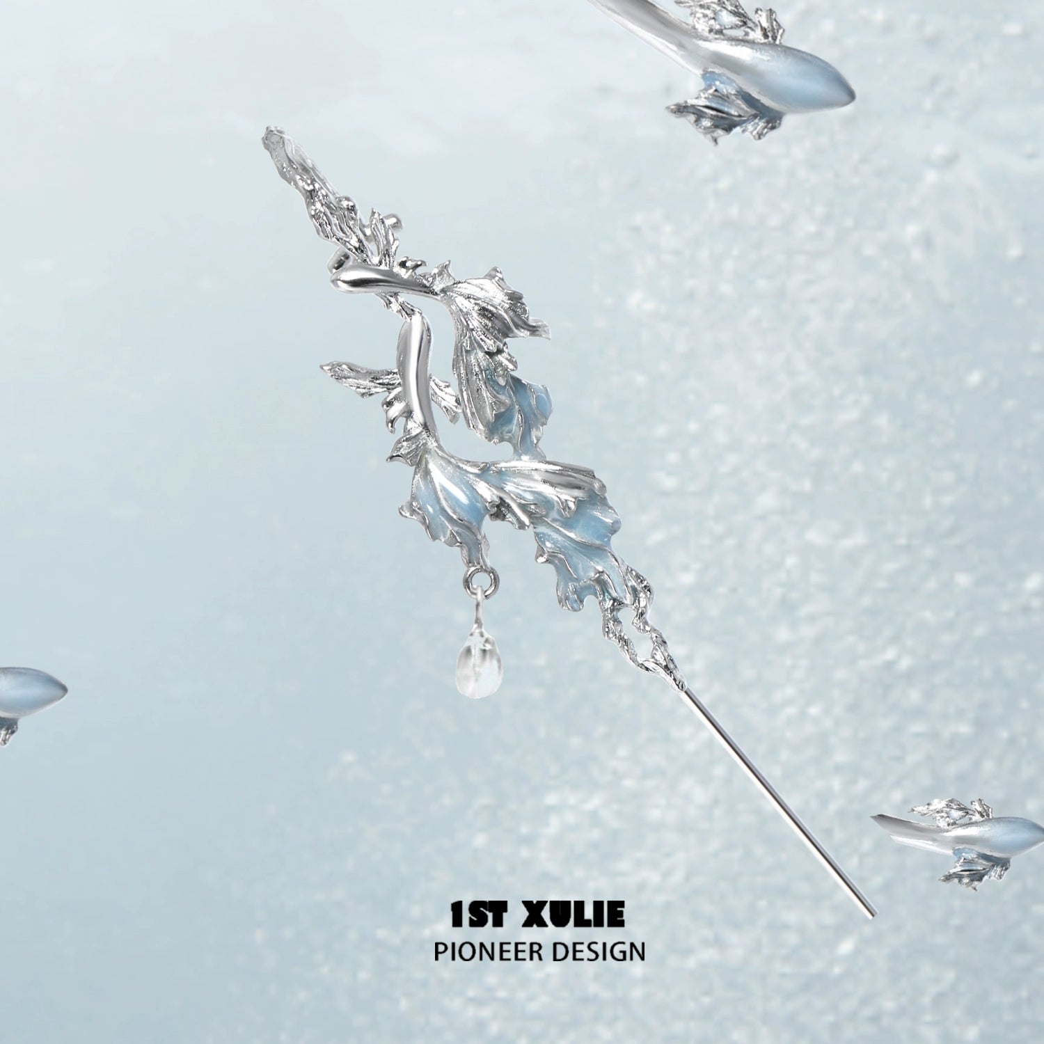 Elegant mermaid tail ear piercing jewelry with detailed ocean-inspired design