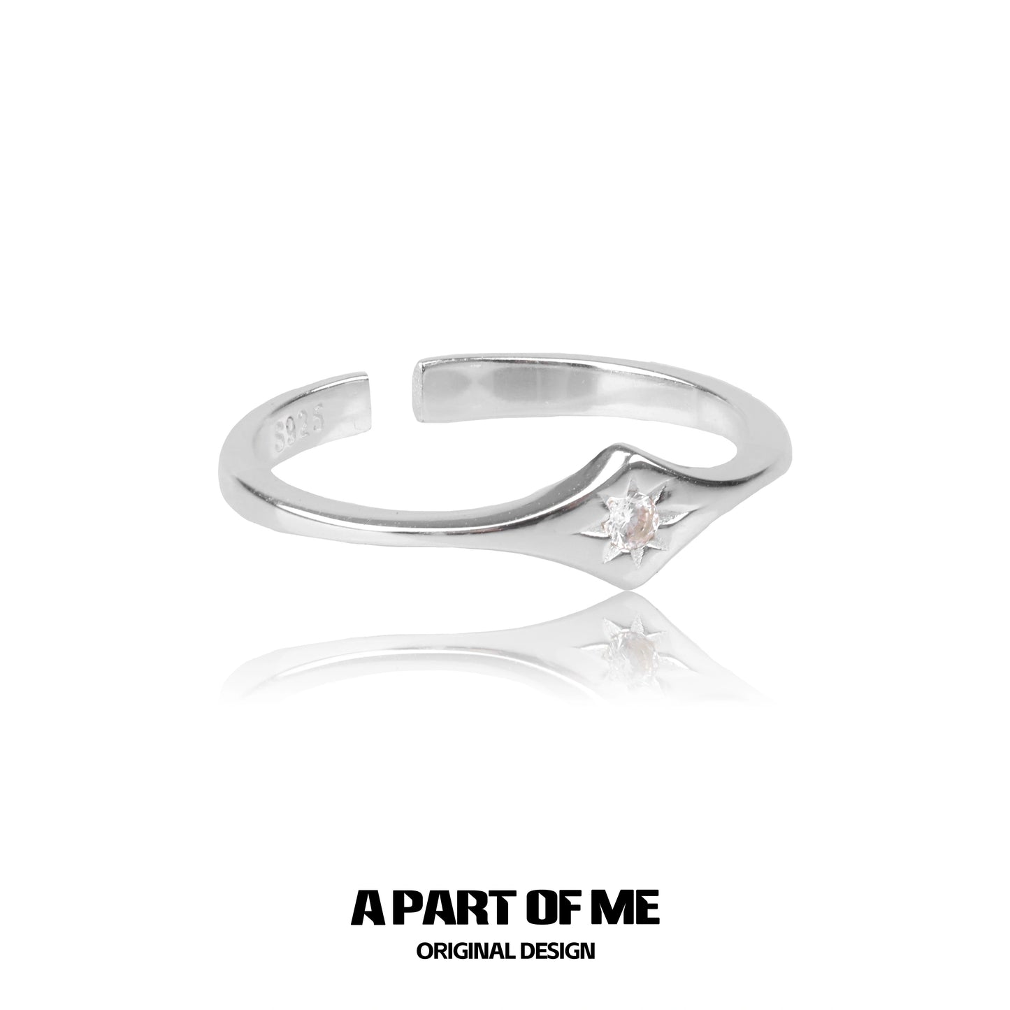 Minimalist lotus silver ring with a sleek design, perfect for everyday wear or special occasions