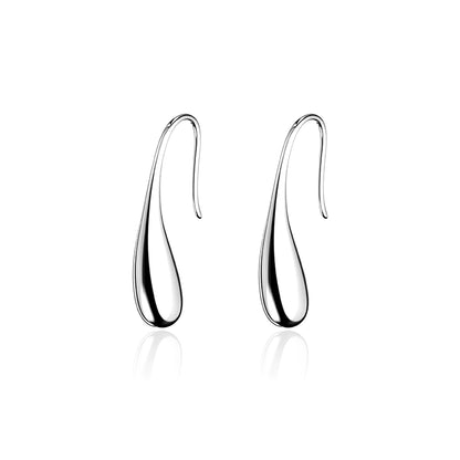 Silver SUN HUNTER molten drop necklace with elegant teardrop design for versatile styling