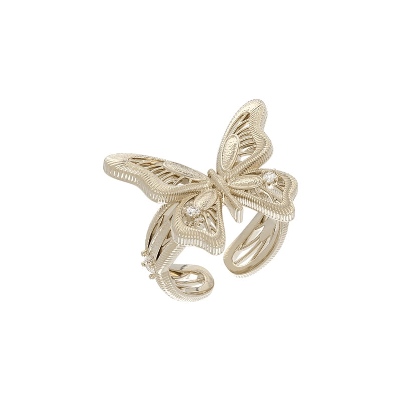 Elegant SUN HUNTER mystic butterfly ring designed with intricate details and sparkling accents