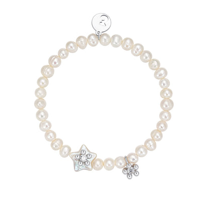 SUN HUNTER pearl star bracelet featuring freshwater pearls and a star charm for a stylish accessory