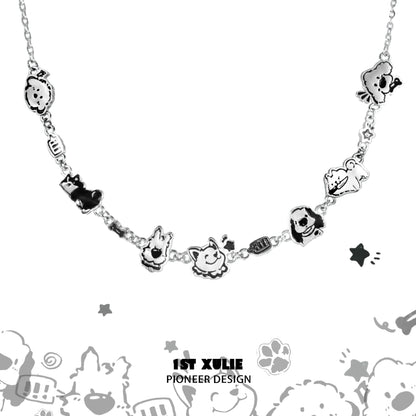 1ST XULIE Punk Puppy Necklace with Cute Charms for Trendy Pet Lovers