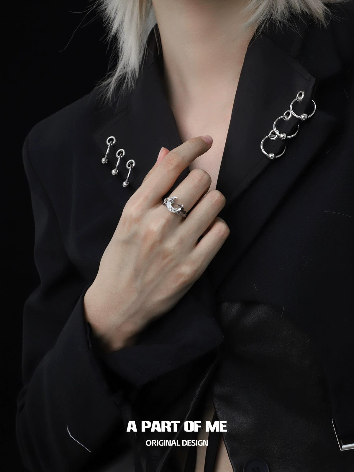 Elegant silver couple rings by A PART OF ME featuring sunrise moonset design for romantic occasions