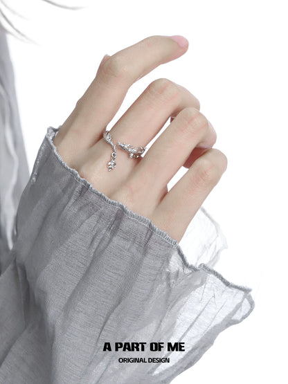 Stylish A PART OF ME silver dragon ring with intricate design showcased on a hand