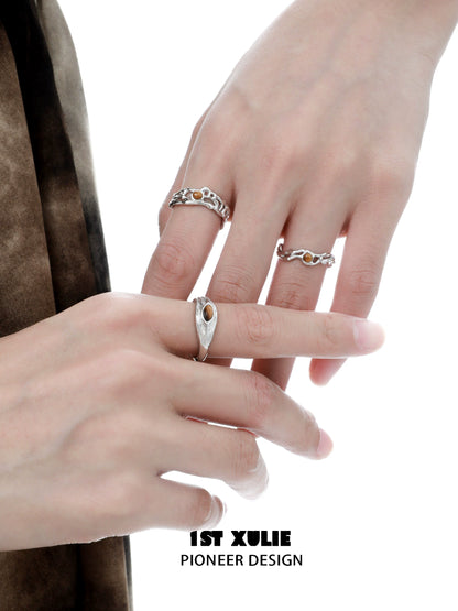 Sterling silver rings featuring a prominent tiger's eye silver ring for stylish accessory lovers