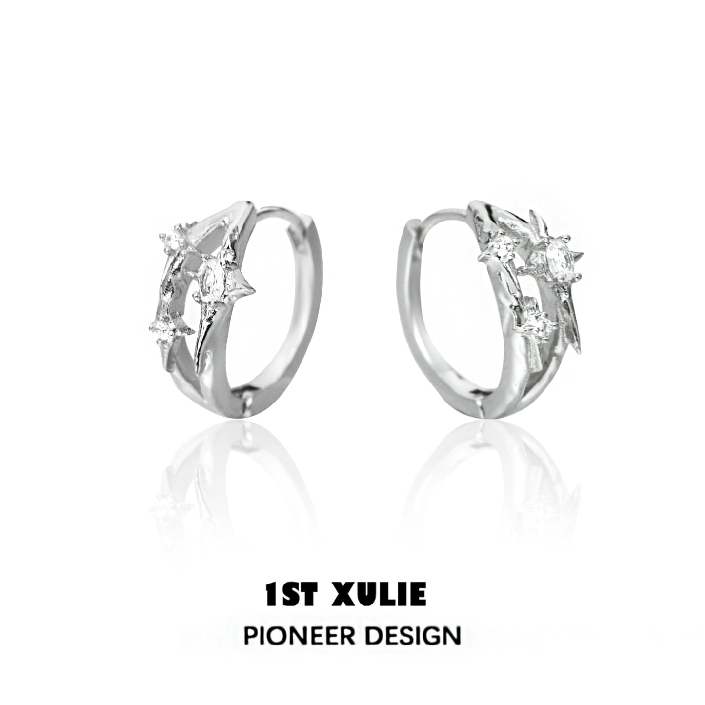 1STXULIE Silver Star Ear Cuff with Shimmering Star Design for Elegant Ear Accessories