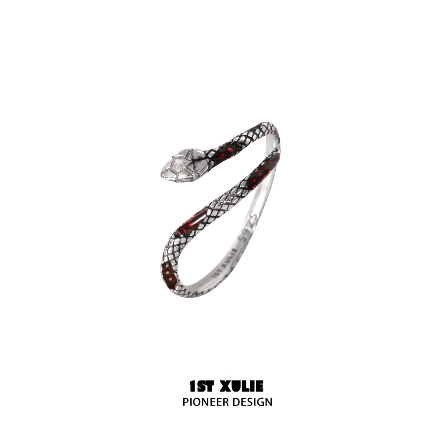 Slytherin snake couple rings featuring a detailed snake design for elegant couple jewelry